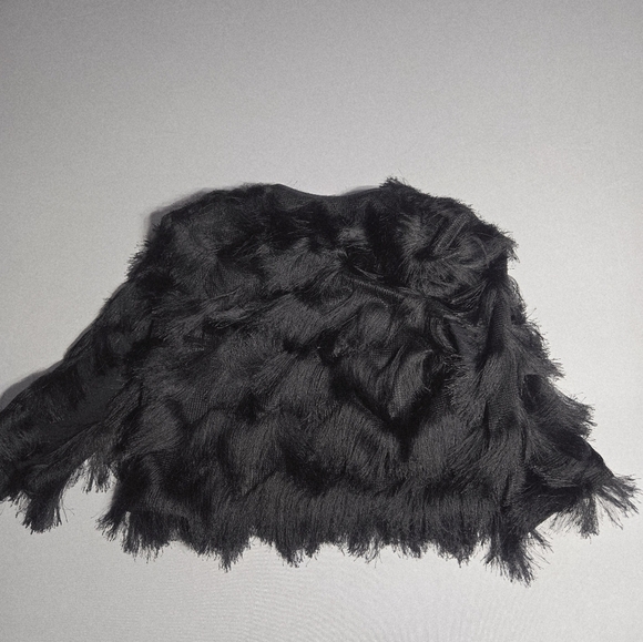 Bcbgmaxazria Jaxon Black Fringe Jacket Size XS - Picture 11 of 12